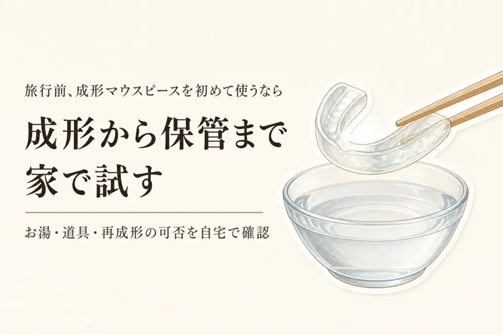 成形マウスピースの作り方｜旅行前に確認する手順・必要な道具・再成形の可否
